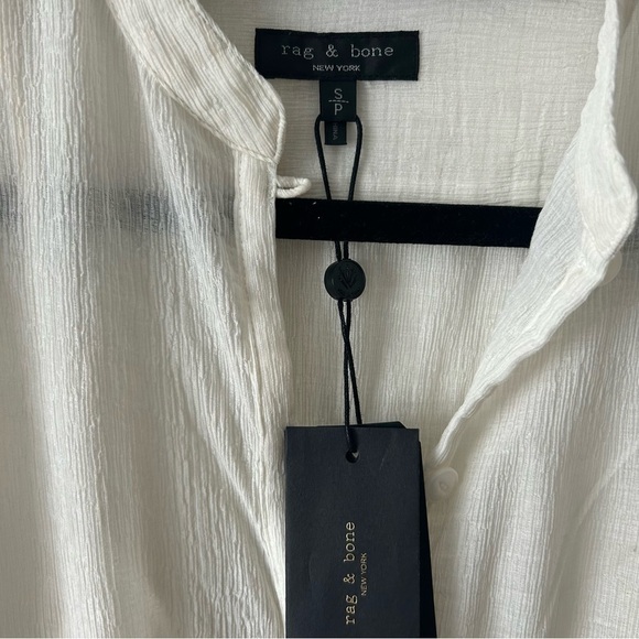 NWT Rag & Bone White Elish Shirt Dress Size Small Gauze Boho Easy Breezy. - Picture 6 of 16